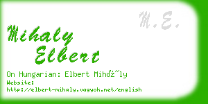 mihaly elbert business card